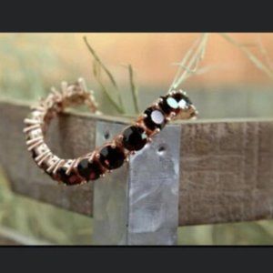 Park Lane "Burgundy" Rose Gold Impression Bracelet